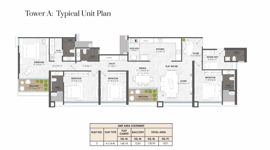 ACE-Abundance-Floor-Plan-4.5 BHK- 1927 Sqft